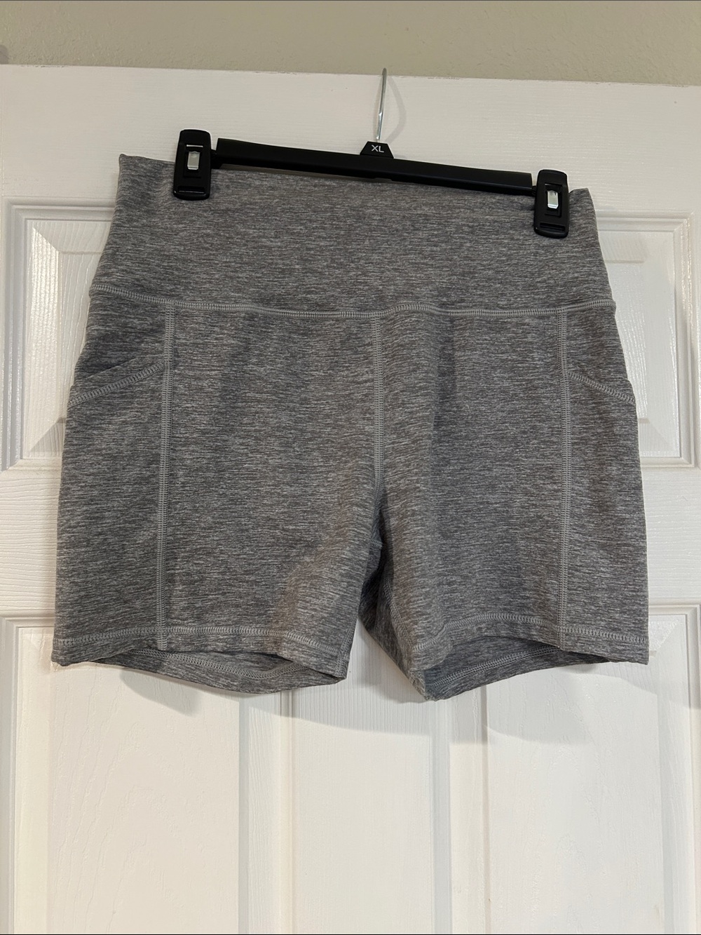 aerie Heather Gray High-Waist Athletic Bike Shorts